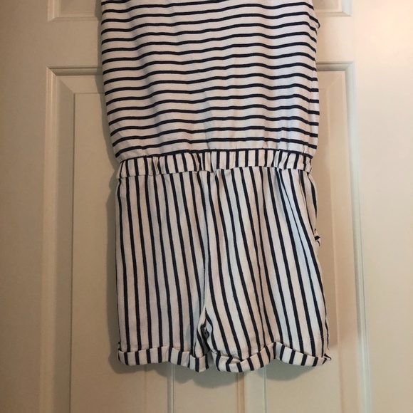 Navy and white striped romper - Picture 4 of 5
